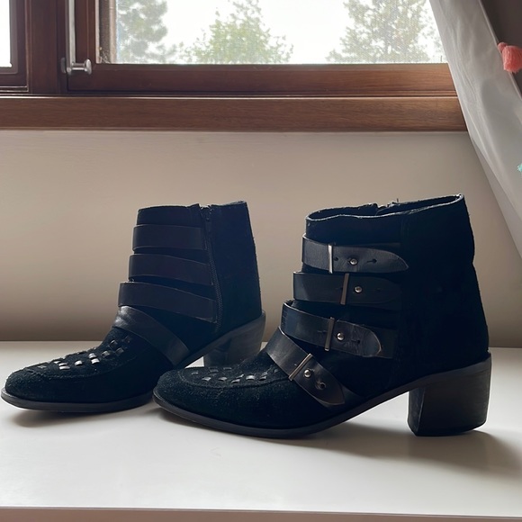 Free People Ranger Ankle Boot in Black - Picture 1 of 5